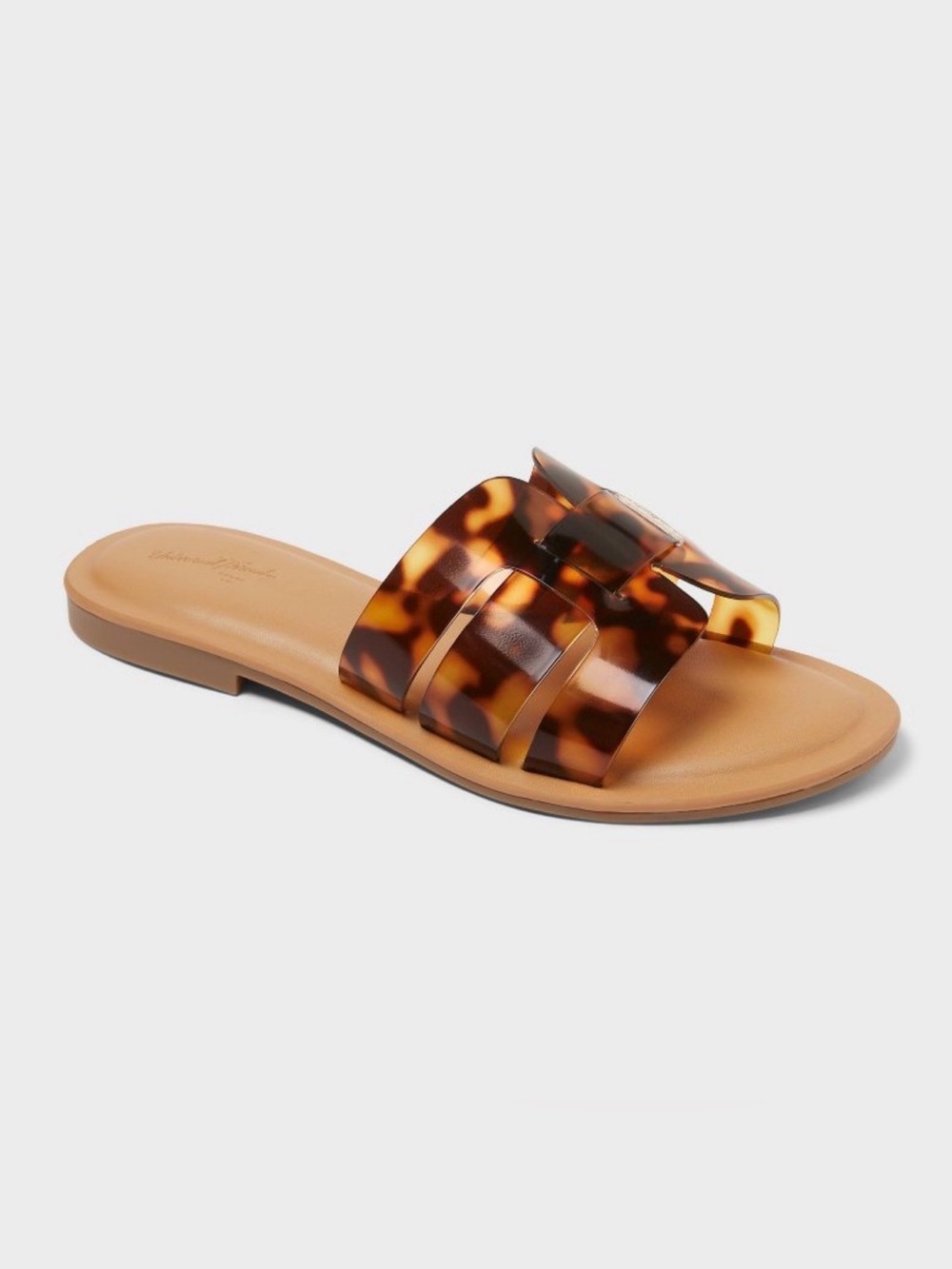 Universal Thread Target Women's Carla Flat Sandals Brown Tortoise Size 8 NEW